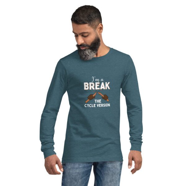 unisex long sleeve tee heather deep teal front 61964c22e468e