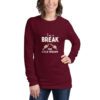 unisex long sleeve tee maroon front 61964a09ad1f8