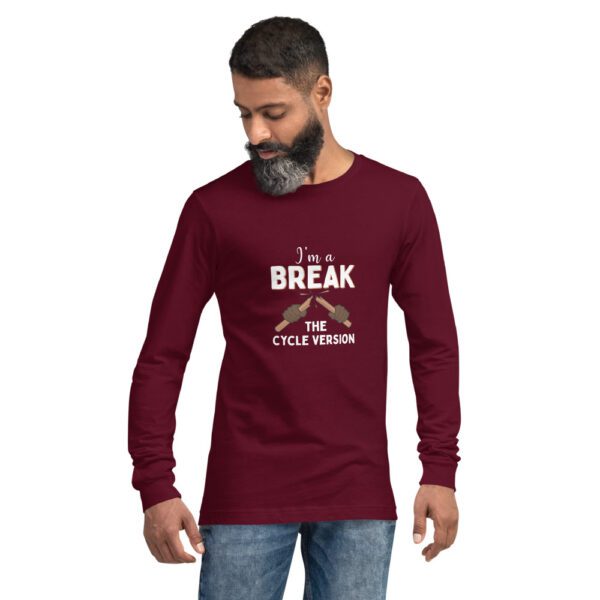 unisex long sleeve tee maroon front 61964c22e3556