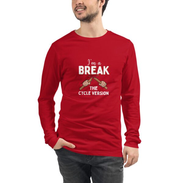 unisex long sleeve tee red front 61964b4c13e3b