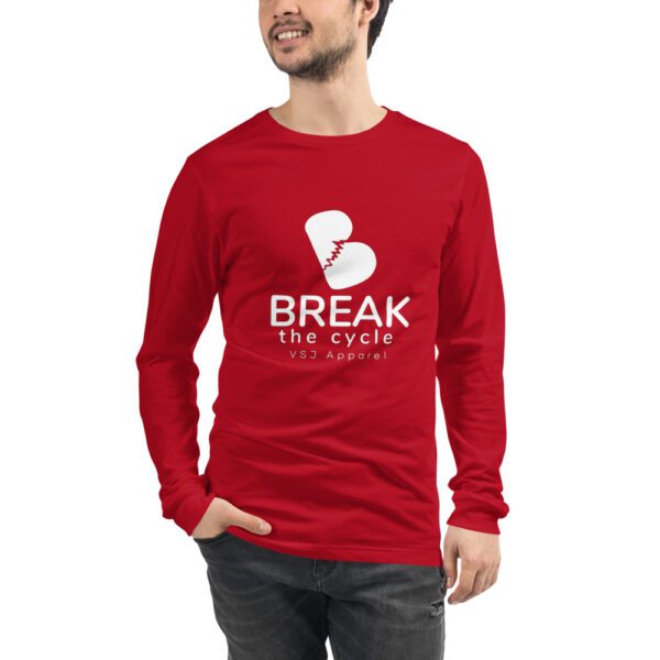 unisex long sleeve tee red front 61c6f2e60ac69