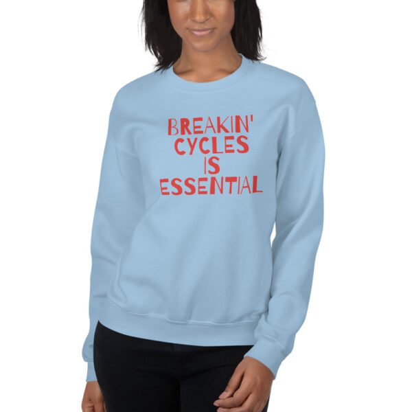 unisex crew neck sweatshirt light blue front 61dedb53c9c65