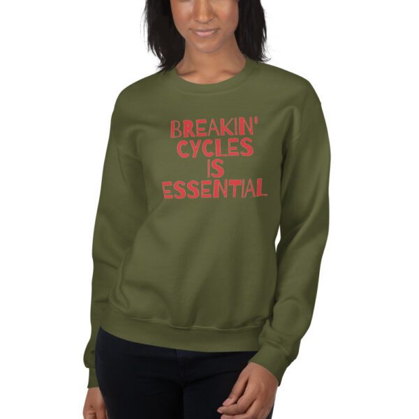 unisex crew neck sweatshirt military green front 61dedb53c892b