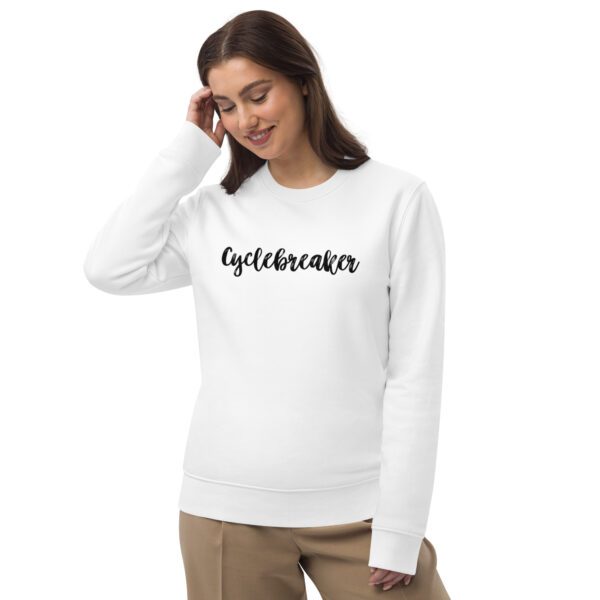 unisex eco sweatshirt white front 63193ff879d4e