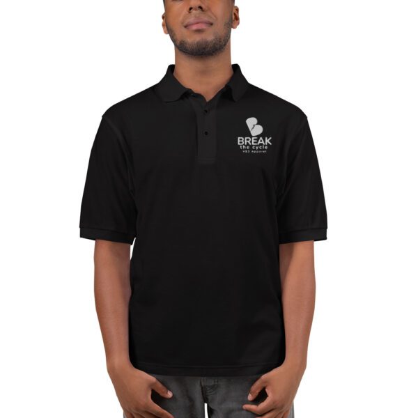 premium polo shirt black front 63f194838d722