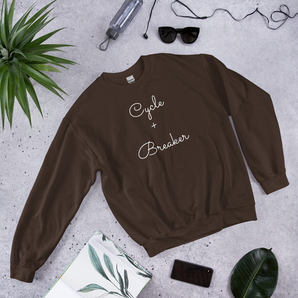 unisex crew neck sweatshirt dark chocolate front 672a804b112d6.jpg